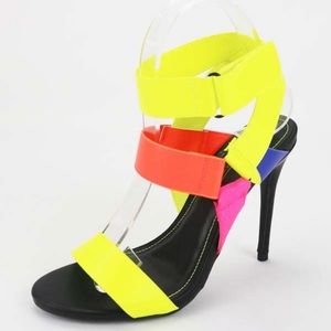 Neon Multi Colored Heels